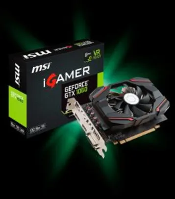 PLACA DE VÍDEO MSI GEFORCE GTX 1060 IGAMER 6GB OC GDDR5 - R$1242