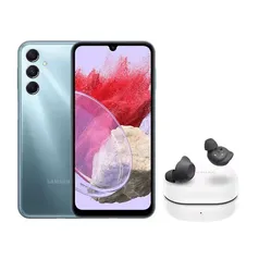 Smartphone Samsung Galaxy M34 5G 128GB, Azul + Fone de ouvido Samsung Galaxy Buds FE