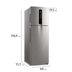 Geladeira Electrolux Frost Free Duplex Efficient com AutoSense cor Inox Look 390L (IF43S)