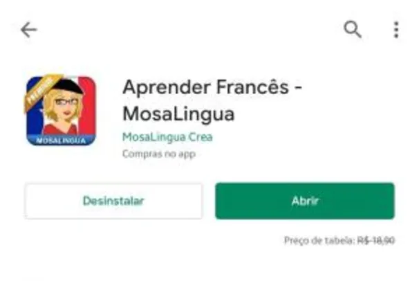 [APP Grátis] Aprender Francês - MosaLingua Premium
