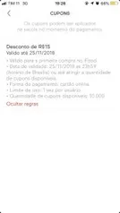 [USUÁRIOS SELECIONADOS] IFOOD - R$ 15,00 OFF SEM MÍNIMO