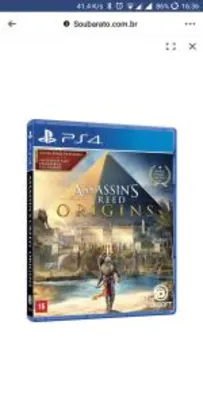 Game - Assassins Creed Origins Edição Limitada - PS4 - R$100