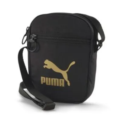 Shoulder Bag Puma Originals Portable Woven - Preto e Dourado - R$ 75