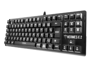 Teclado Mecânico Gamer Gamdias Hermes E2 Led White, Switch Brown, ABNT2