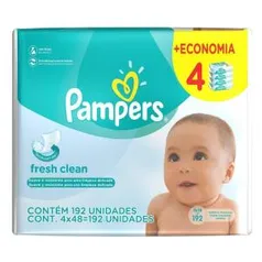 96 Lenços Umedecidos PAMPERS Fresh Clean - R$9