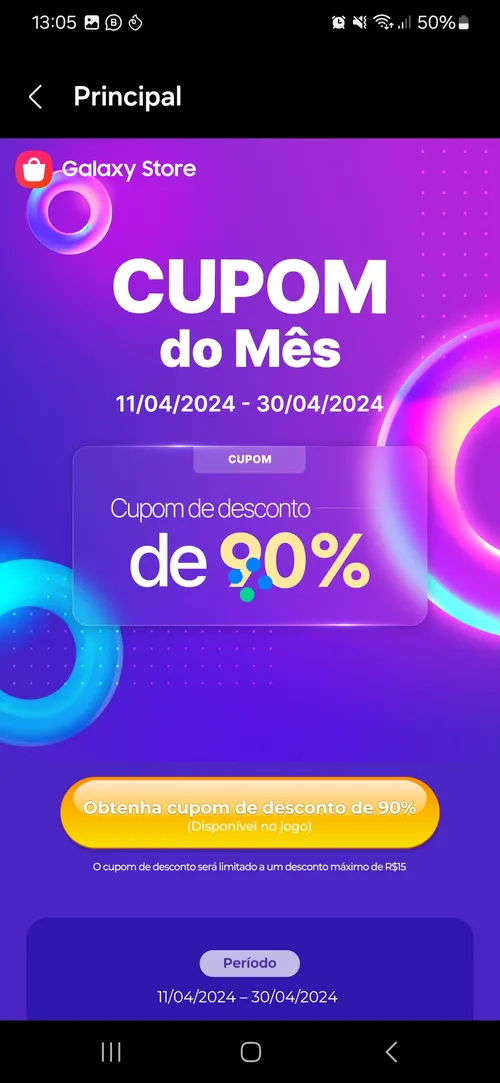 Imagem na descrição da promoção