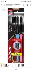 Escova Dental Colgate Slim Soft Black 3Unid | R$20