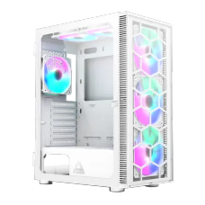 Gabinete Gamer Montech X3 Glass, Mid Tower, White, ATX, 6 Fans, Vidro Temperado