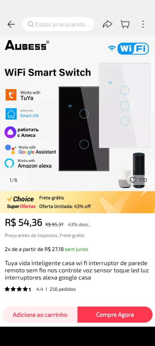 Imagem na descrição da promoção