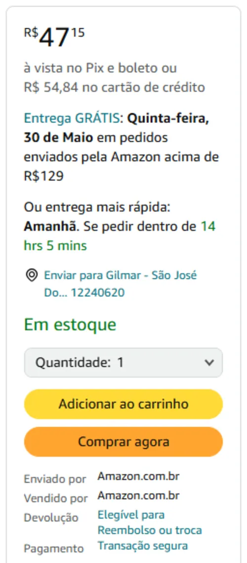 Imagem na descrição da promoção