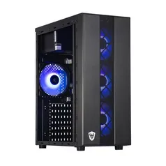 Gabinete Gamer Sate 4 Coolers Fans RGB Preto com Lateral em Acrílico K878 - Preto | R$219