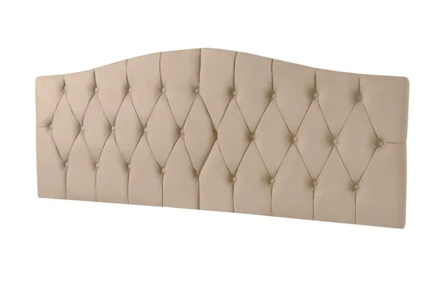 Cabeceira Painel Dubai Estofada Queen Size Bege - 1,60 metros