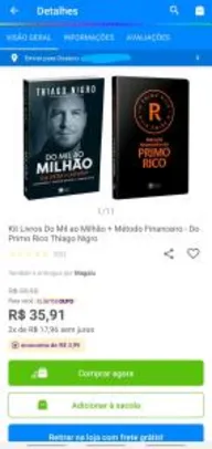 [CLIENTE OURO] - Kit Livros Do Mil ao Milhão + Método Financeiro - Do Primo Rico Thiago Nigro R$36