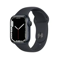 Apple Watch Series 7 (GPS), Caixa em alumínio meia-noite de 41 mm com Pulseira esportiva meia-noite