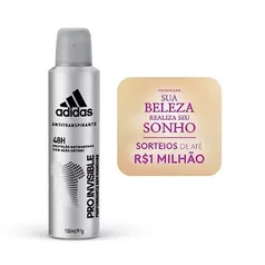 [SUPER R$5,40] Desodorante Aerossol Invisible Masculino, Adidas