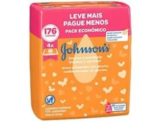 Lenço Umedecido Johnsons Limpeza e Suavidade - 176 Unidades - R$20,90