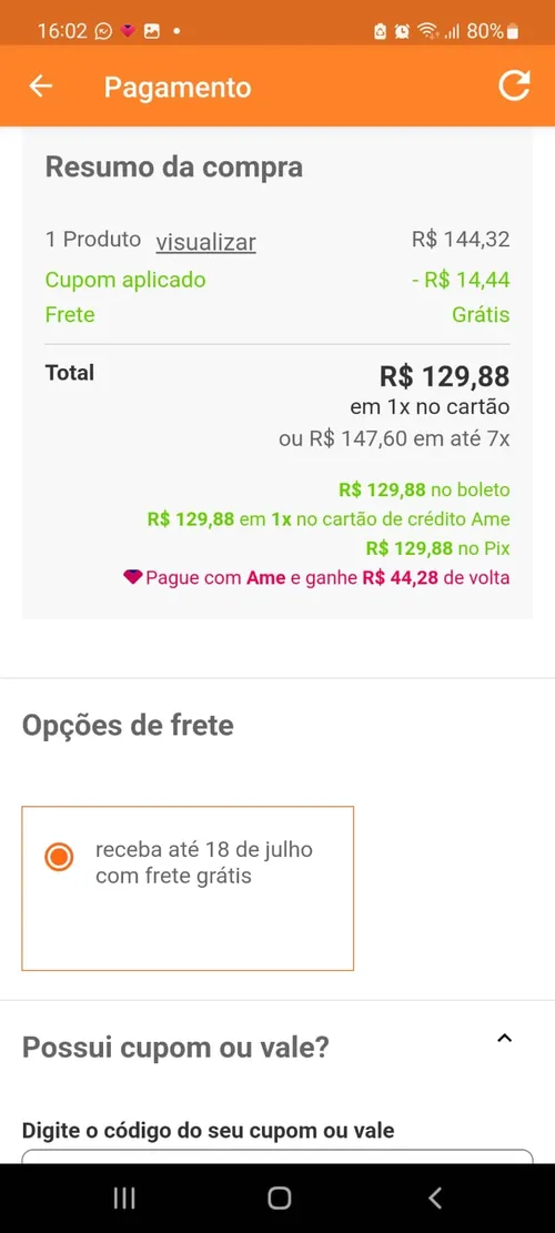 Imagem na descrição da promoção