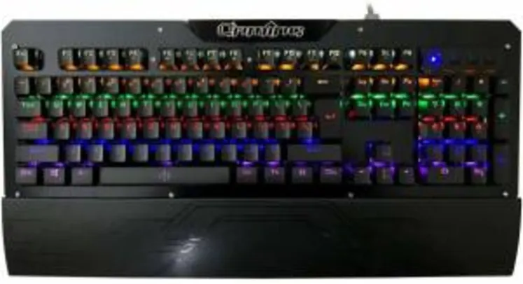 Teclado Mecânico Gamer Switch Azul com Iluminação de LED 8 Opções Estrutura