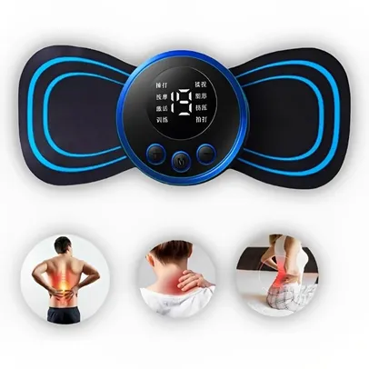 [Moedas R$ 5,42 / Brasil] Mini Massageador EMS Estimulador Elétrico De Pescoço Portátil Para Alívio Da Dor Muscular Cervical