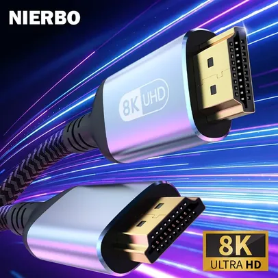 [Taxa Inclusa/Moedas] Cabo HDMI 2.1 8K 60Hz 4K 120Hz 48Gbps