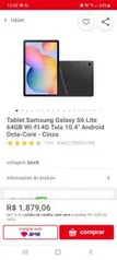 Tablet Samsung Galaxy S6 Lite 64GB 4G Tela 10.4" Android Octa-Core | R$ 1879