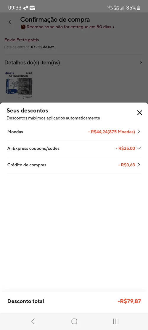 Imagem na descrição da promoção