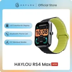 Smartwatch HAYLOU RS4 Max com Bluetooth 5.3, Tela HD de 1,91", Chamadas Telefônicas e 9 Dias de Bateria