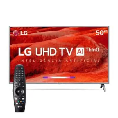 Smart TV 50" LG ThinQ AI 4K 50UM7500 + Controle Smart Magic | R$1.994