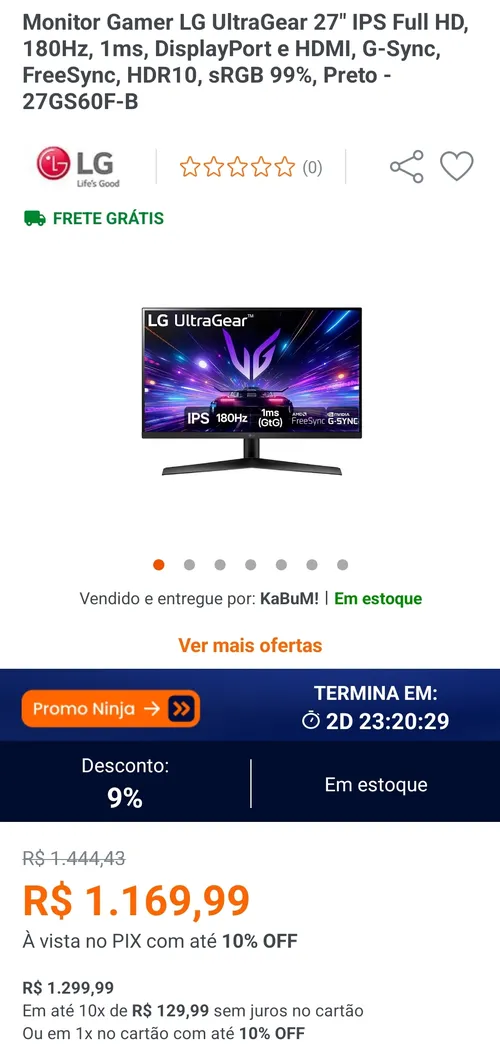 Imagem na descrição da promoção