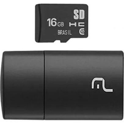 [PRIME] Pen Drive 2 em 1 Leitor USB + Cartão de Memória Classe 10 16GB Multilaser - R$ 20