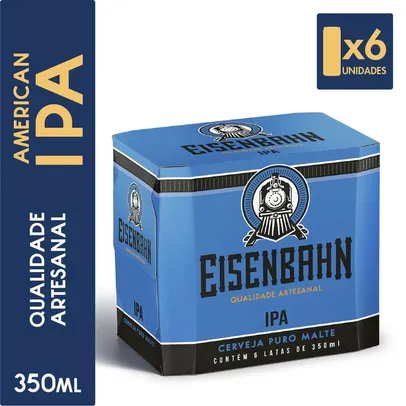 Cerveja American IPA Puro Malte Eisenbahn Pack com 6 Unidades 350ml Cada