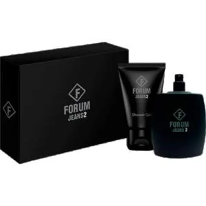[Voltou- Sou Barato] Kit Perfume Forum Jeans2 Unissex Eau de Toilette 100ml + Shower Gel 90ml por R$ 45
