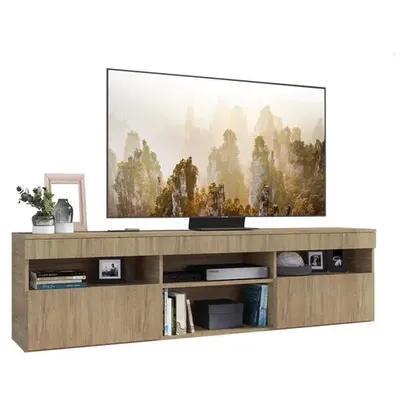 Rack TV 65" com 2 Portas Paris Multimóveis Rustic