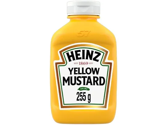 [APP + OURO + leve 3 pague 2] Mostarda Amarela Tradicional Heinz 255g | R$5,4