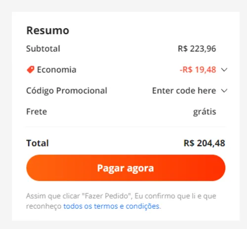 Imagem na descrição da promoção