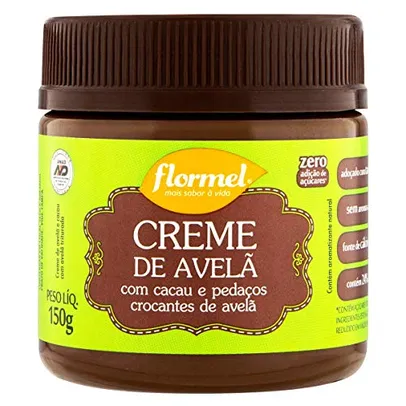 [Zero açúcar] Creme de Avelã Crocante Zero Flormel 150g