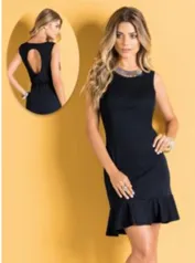 Vestido Peplum Preto