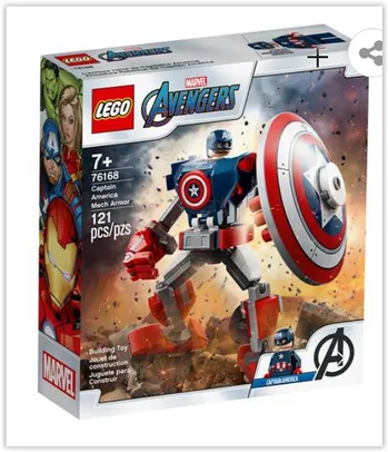 Saindo por R$ 54: LEGO Marvel Avengers Armadura Robô do Capitão América 76168 - 121 Peças | R$ 54 | Pelando