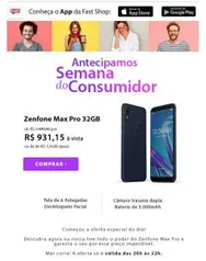 Zenfone Max Pro (M1) Preto Asus, com Tela de 6”, 4G, 32 GB e Câmera de 13 + 5 MP 