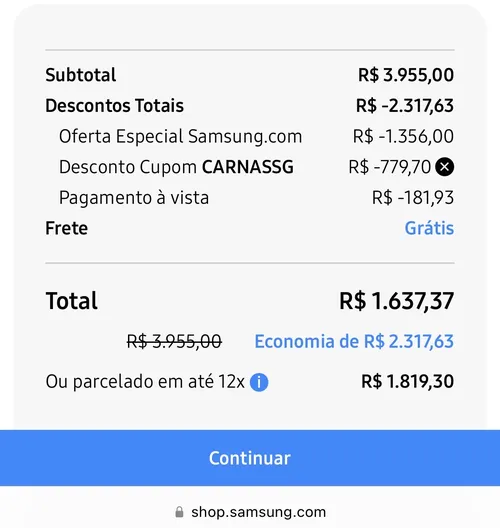 Imagem na descrição da promoção