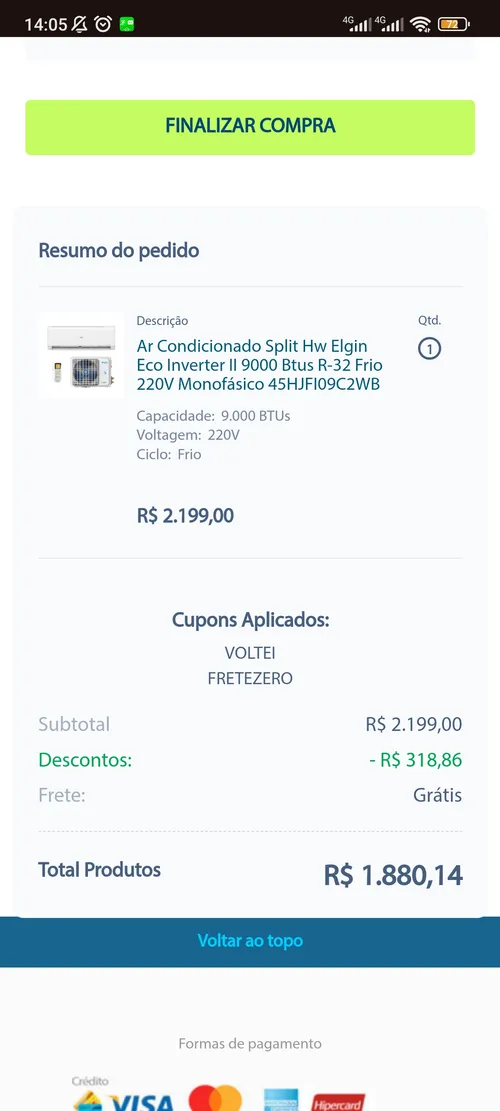 Imagem na descrição da promoção