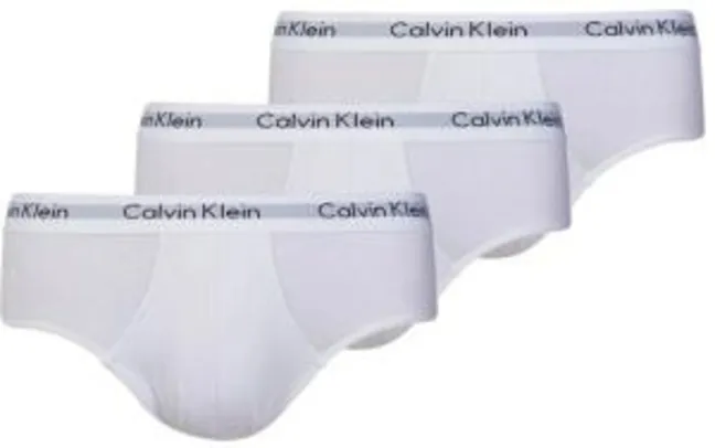 Kit 3 Cuecas Calvin Klein Slip Cotton - *Apenas tamanho M | R$81
