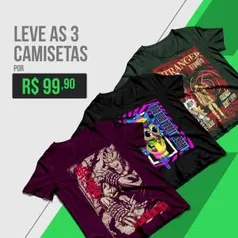 3 CAMISETAS Nerd ao Cubo POR R$100