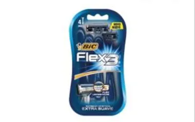 (RETIRAR EM LOJA)Aparelho De Barbear Bic Flex 3 Com 4 Unidades