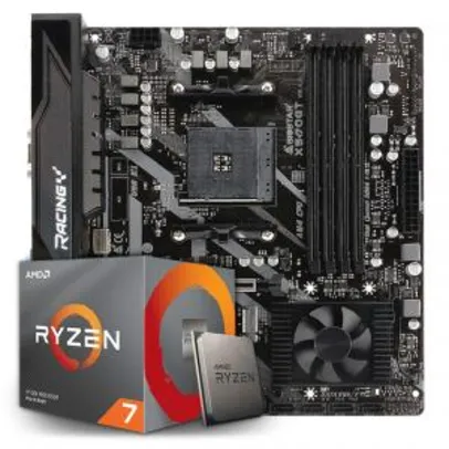 Kit Upgrade Placa Mãe Biostar Racing X570GT + Processador AMD Ryzen 7 3700x - R$2749