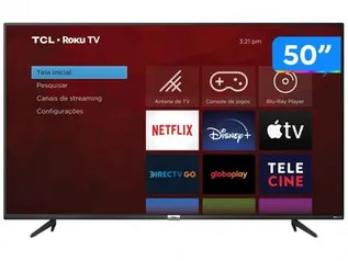 [MASTER CARD] Smart TV 50” 4K LED TCL 50RP620 VA 60Hz - Wi-Fi HDR 4 HDMI 1 USB 1 Porta LAN