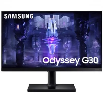 Monitor Gamer Samsung Odissey G30 24 Pol. Full HD LCD, 144Hz, Ajuste De Altura, Freesync Premium, Preto - Ls24bg300elmzd