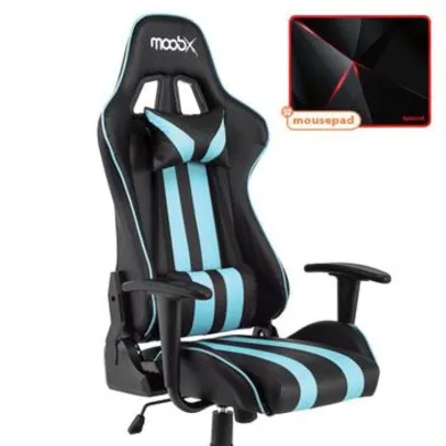 Kit Mousepad Redragon + Cadeira Nitro MOOBX Preto e Azul - Cadeira Gamer - Magazine Luiza