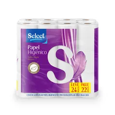 Papel Higiênico Folha Dupla Select 30m Leve 24 Pague 22