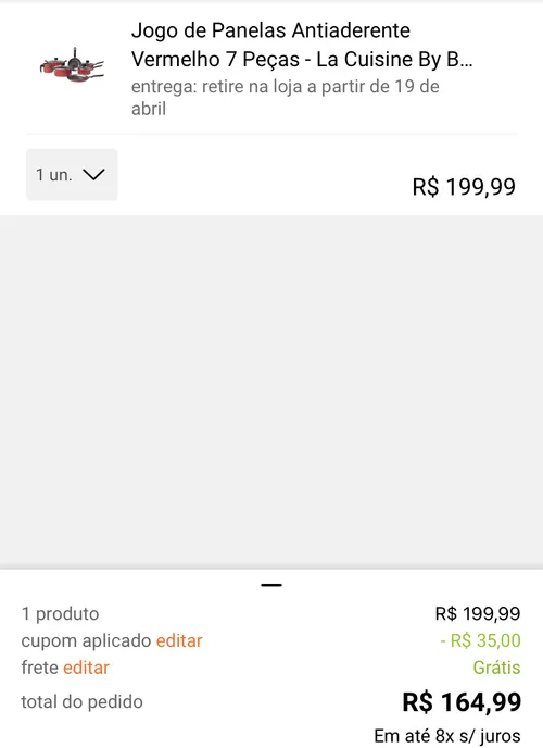 Imagem na descrição da promoção